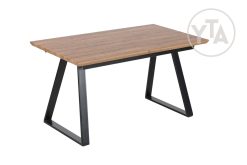 MESA COMEDOR EXTENSIBLE en color NOGAL mod. NESTO