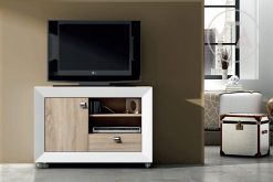 MUEBLE TV mod. 36 EN CAMBRIA MARCO EN BLANCO