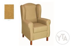 SILLÓN CLÁSICO FIJO mod. OREJERO.  COLOR NIDO 09