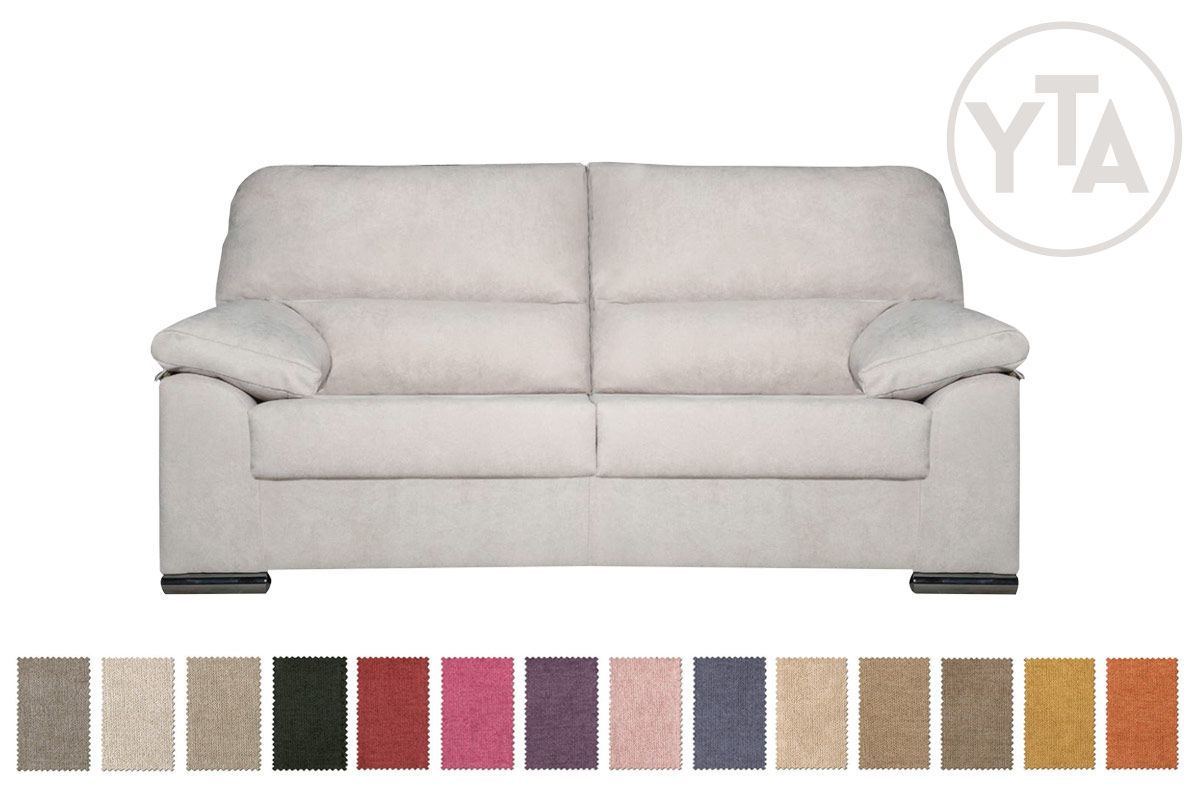 SOFÁ 3 PLAZAS MOD. TURÍN DE 180 CMS. COLOR A ELEGIR