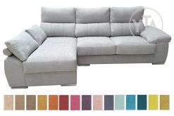 SOFÁ-CHAISSELONG DE 230 CMS DE ANCHO.  MOD. POLARIS.  IZQUIERDA. TAPIZADO EN TELA COLOR A ELEGIR